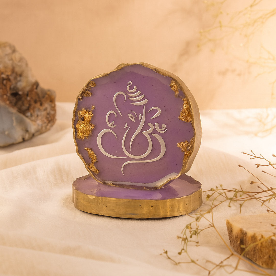 2-Inch Purple Resin Ganesha Frame | Love Craft Gifts