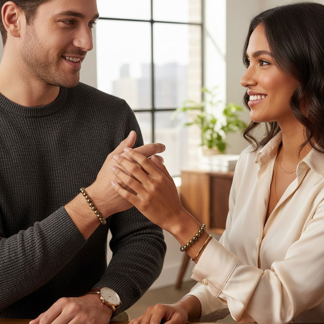 Astrotalk Raw Pyrite Bracelet – Certified Natural Crystal for Money, Confidence & Success | Love Craft Gifts