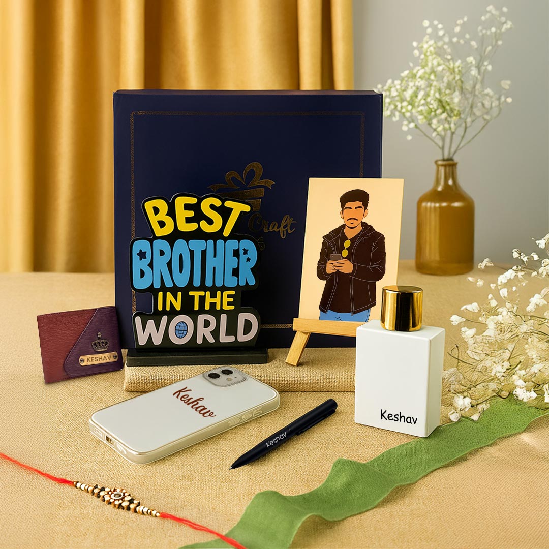 Raksha Bandhan Gift Box for Brother – Personalized Essentials Set | Love Craft Gifts