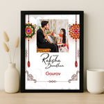 Custom Raksha Bandhan Frame with Name & Photo – Festive Gift for Brother |  Love Craft Gifts