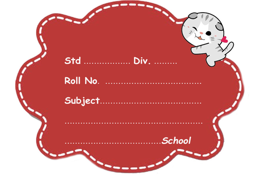 Red Kitty Name Slips