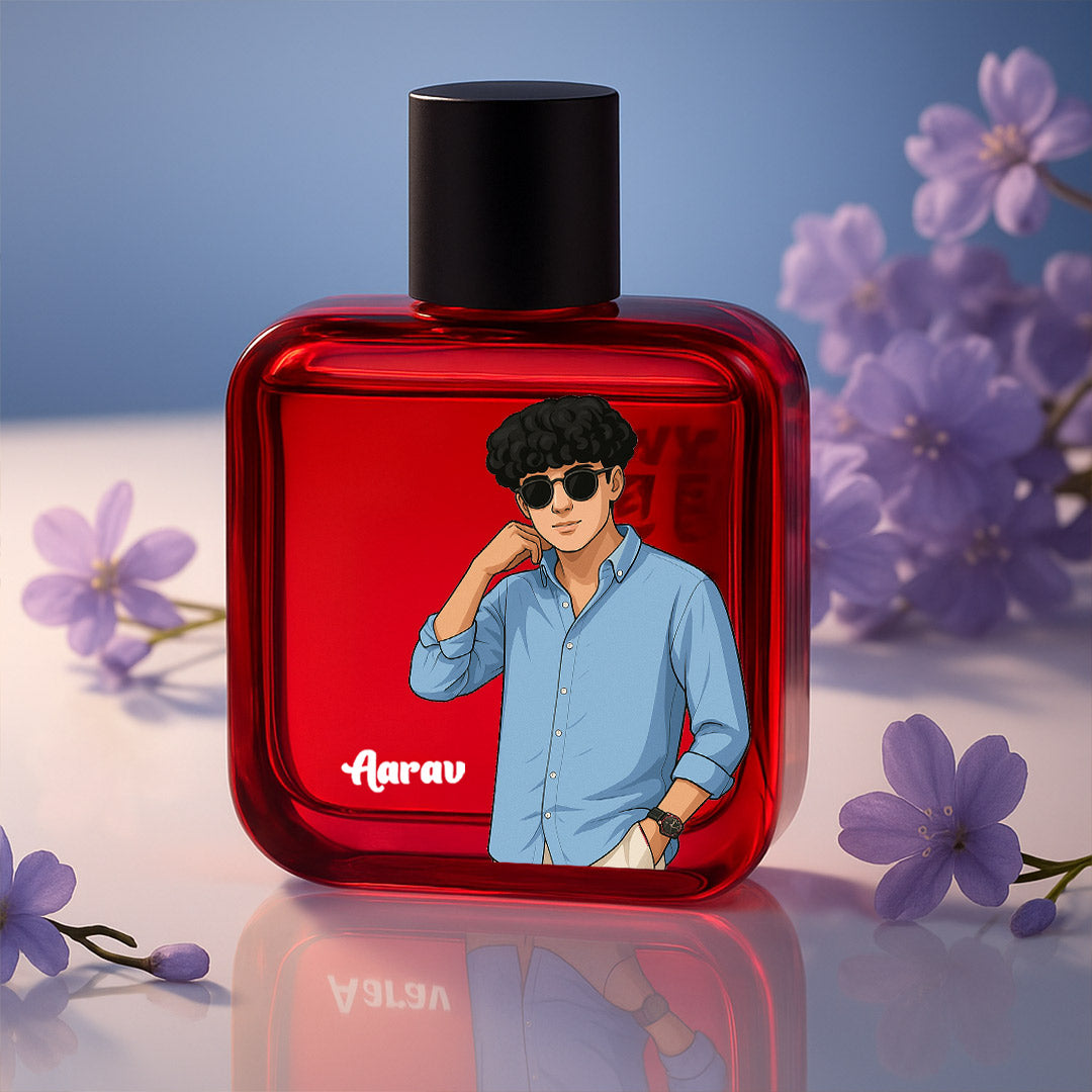 Personalized Wild Stone-Inspired Perfume Bottle – Red Edition | Love Craft Gifts
