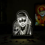 Sai Baba LED Car Dashboard Lamp – Premium Acrylic Shirdi Sai Baba Dashboard Light for Car Interior, Home Temple Decor & Spiritual Gift | LoveCraftGifts™