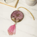 Pink Resin Car Hanger with Tassel | Love Craft Gifts