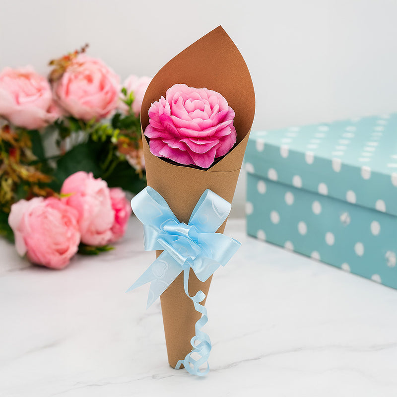 Handcrafted Flower Soap Candle with Gift Wrap | Love Craft Gifts