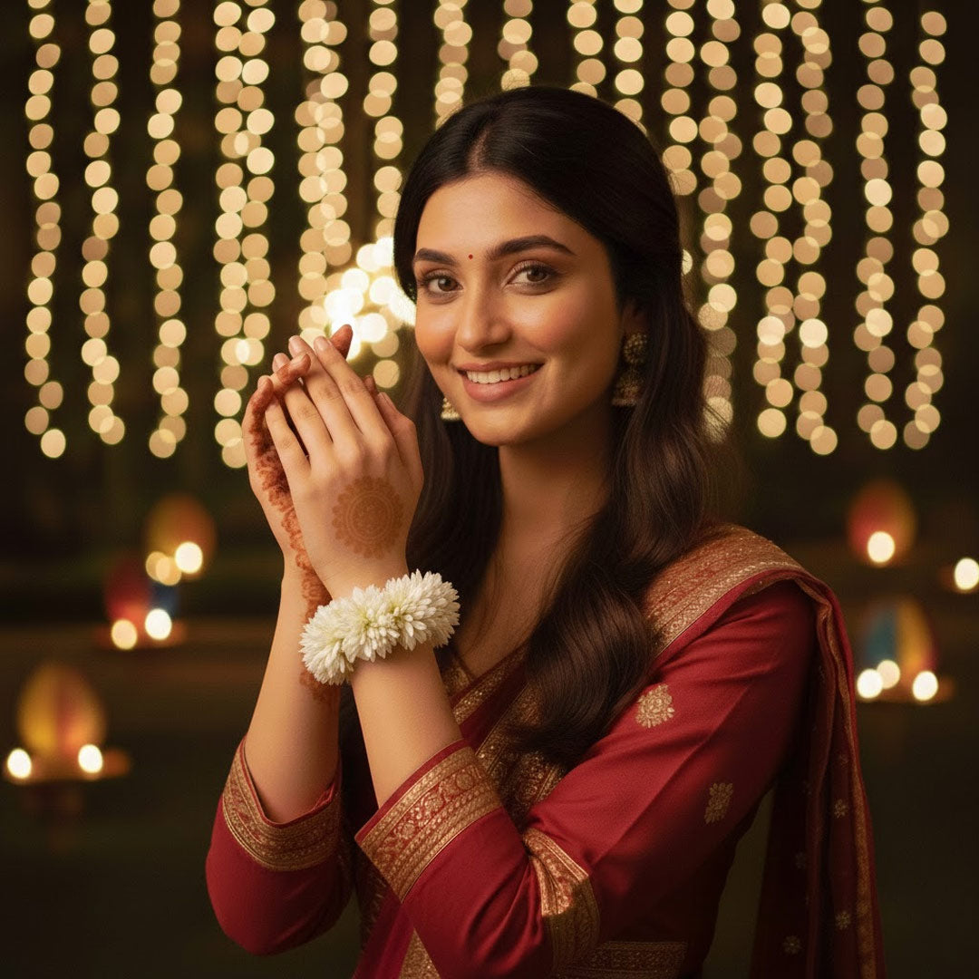 Premium Artificial Gajra Set (2 Pieces) with Long-Lasting Fragrance | Bridal & Festive Hair Accessory