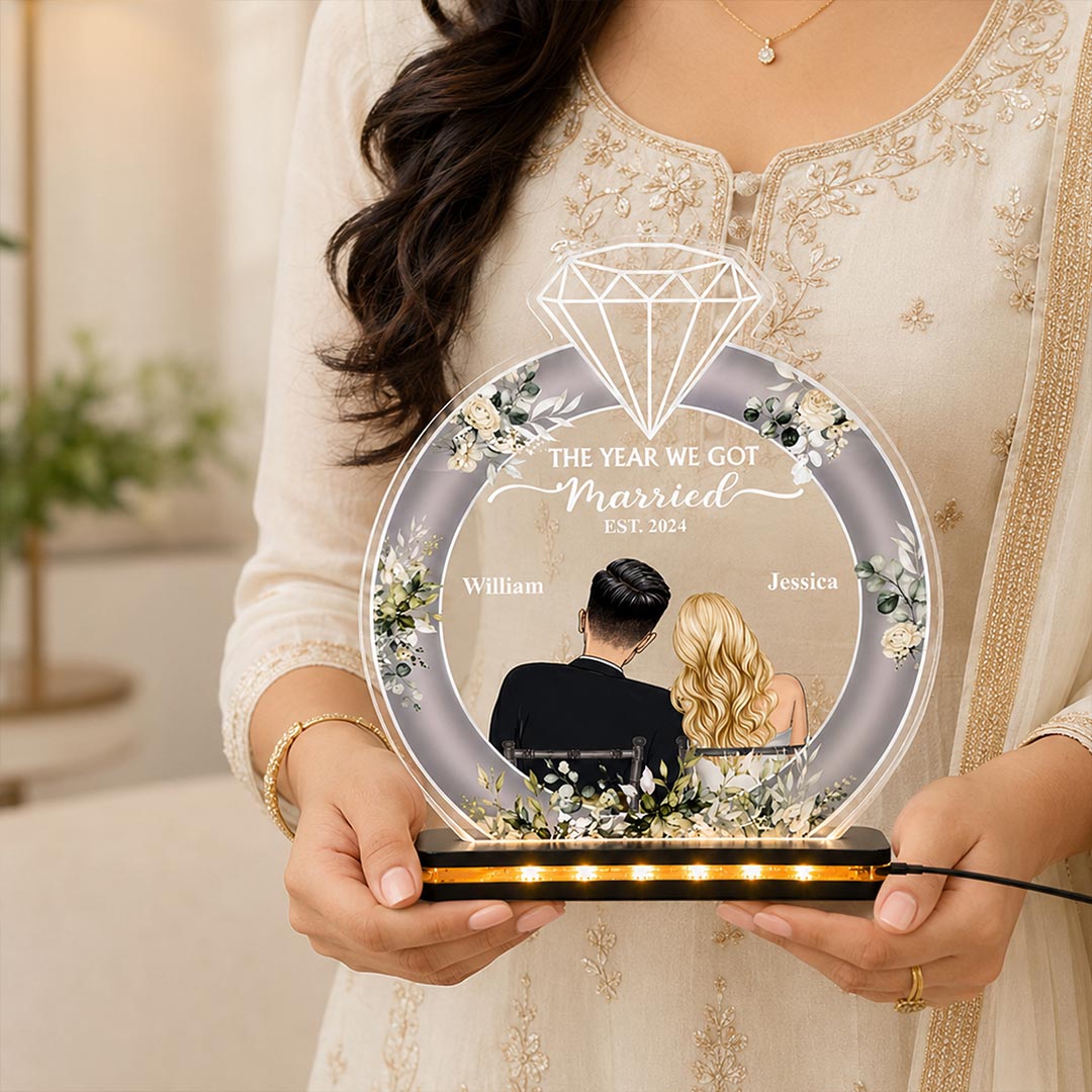 Romantic Couple LED Photo Light for Anniversary Gift
