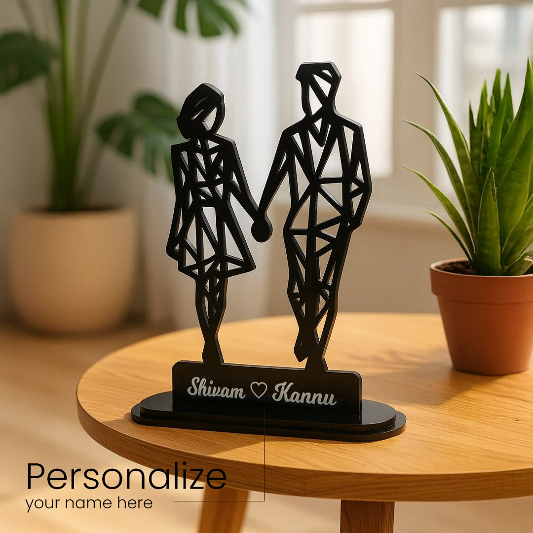 Personalized Couple Silhouette Acrylic Table Décor | Love Craft Gifts