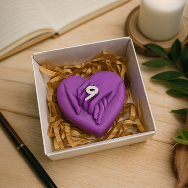 Heart Holding Hands Candle – Romantic Scented Wax Art | Love Craft Gifts