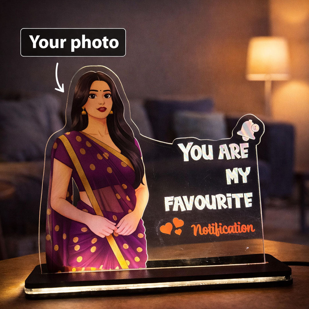 💖 You Are My Favourite Notification – Personalized Acrylic LED Photo Lamp | Love Craft Gifts