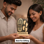 Personalized Daddy Footprint Table Top Gift 5.5x8" | Emotional Father’s Day Keepsake | Love Craft Gifts™
