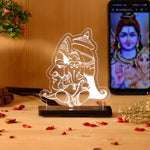Shiv Parivar LED Acrylic Lamp – Lord Shiva & Ganesha Divine Night Light for Home Temple, Spiritual Decor & Religious Gift | LoveCraftGifts™