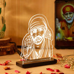 Sai Baba LED Car Dashboard Lamp – Premium Acrylic Shirdi Sai Baba Dashboard Light for Car Interior, Home Temple Decor & Spiritual Gift | LoveCraftGifts™