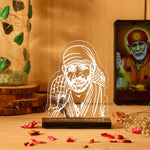 Sai Baba LED Car Dashboard Lamp – Premium Acrylic Shirdi Sai Baba Dashboard Light for Car Interior, Home Temple Decor & Spiritual Gift | LoveCraftGifts™