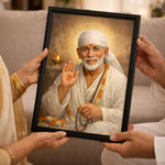 Sai Baba Blessing Wall Frame – Shirdi Sai Baba Spiritual Wall Art (Multiple Sizes) | Love Craft Gifts