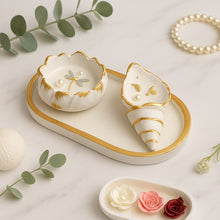 Luxury Seashell Candle Set with Tray