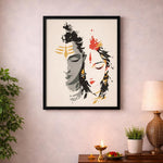 Shiv Parvati Wall Frame – Divine Shiva Parvati Spiritual Wall Art (Multiple Sizes) | Love Craft Gifts