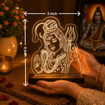 Lord Shiva LED Acrylic Lamp – Mahadev Divine Night Light for Home Temple, Spiritual Decor & Religious Gift | LoveCraftGifts™