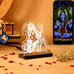 Lord Shiva LED Acrylic Lamp – Mahadev Divine Night Light for Home Temple, Spiritual Decor & Religious Gift | LoveCraftGifts™
