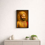 Chhatrapati Shivaji Maharaj Inspirational Portrait Wall Frame – Patriotic Maratha Warrior Wall Art | Love Craft Gifts