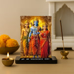 Shri Ram Darbar Acrylic Car Dashboard Frame – UV Printed 4×6 Inch Spiritual Dashboard Decor