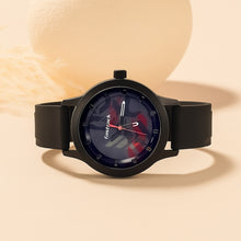 Fastrack Black Camo Dial Watch with Personalized Gift Box