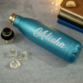  Skyblue Glitter Finish Water Bottle