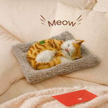 Realistic Meowing Sleeping Cat Toy