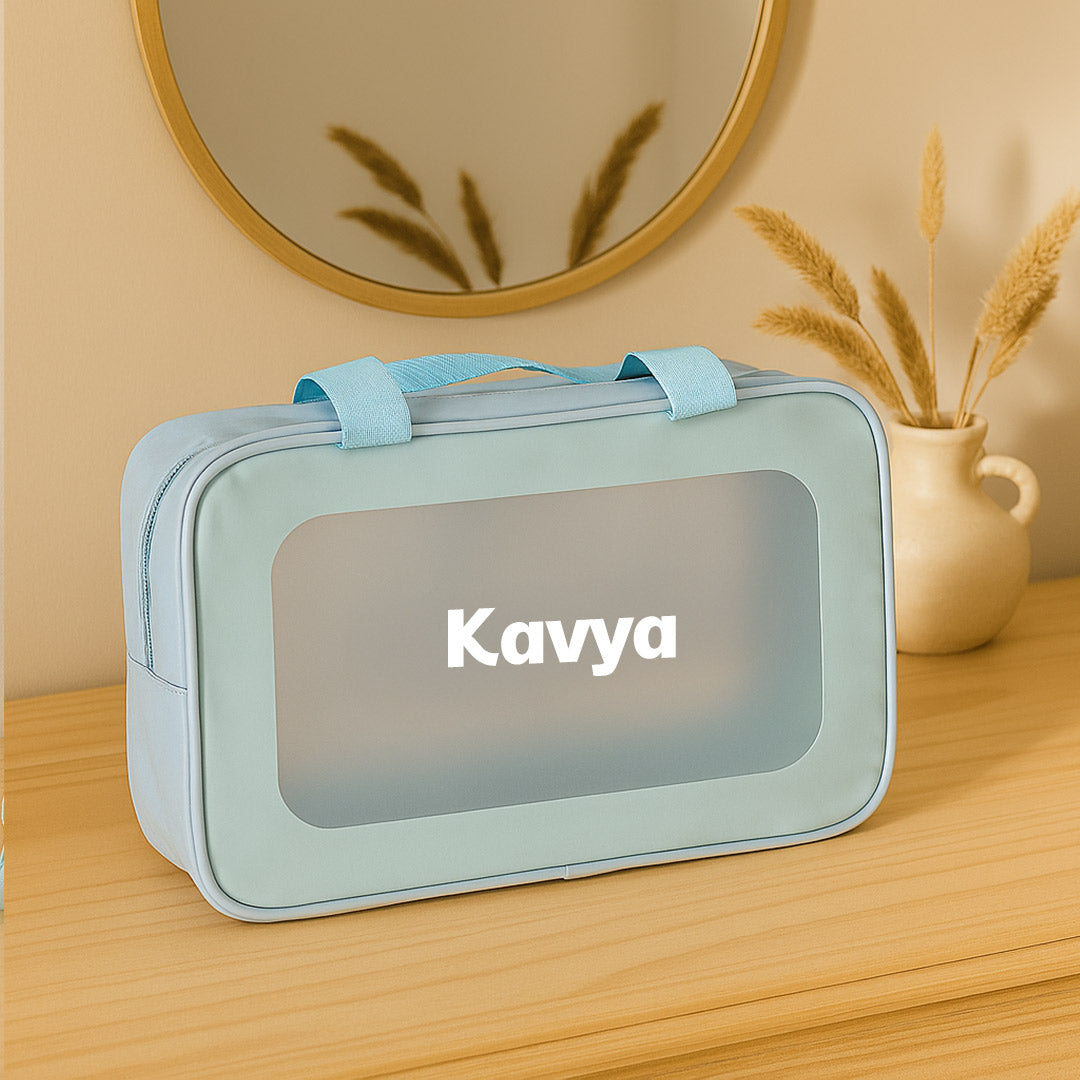 Set of 3 Light Blue Travel Wash Bags – Waterproof Toiletry Organizers | Love Craft Gifts
