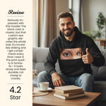 Personalized Eyes Photo Hoodie – Custom Printed Sweatshirt (All Sizes Available)