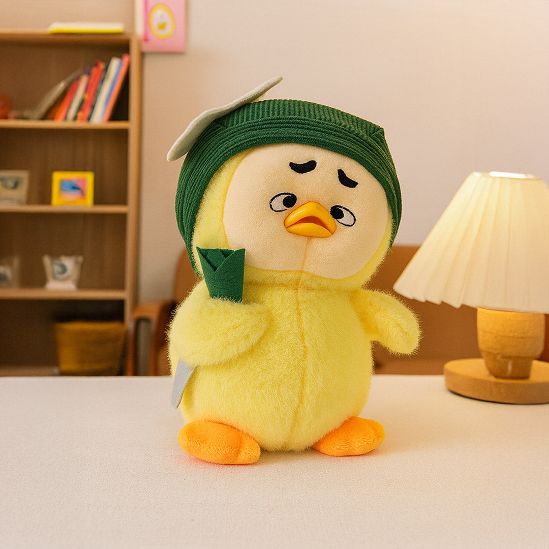 Fluffy Duck Plush Toy – Random Hat Style | Love Craft Gifts