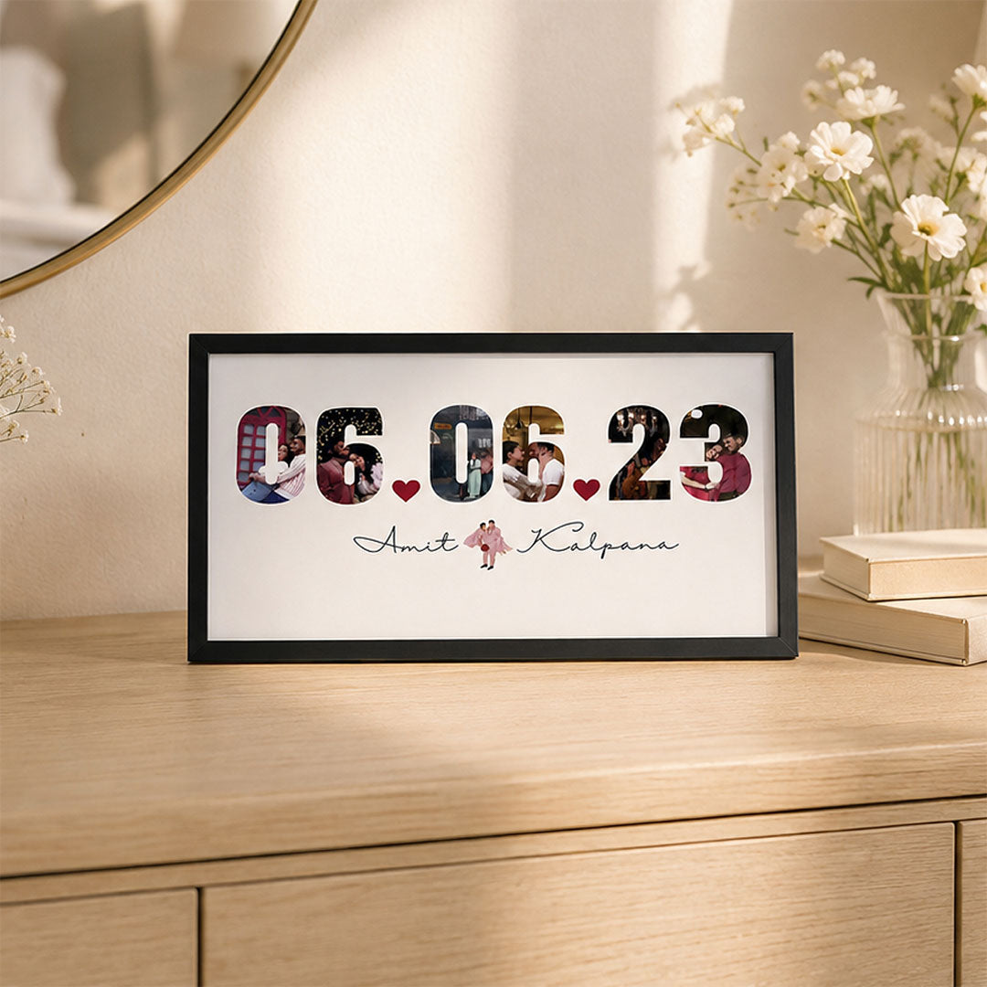 Special Date Photo Collage Frame | Personalized Gift for Couples