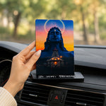 Mahadev Car Dashboard Stand – Om Namah Shivaya Acrylic Dashboard Decor with Adiyogi Shiva Design for Car, Home & Office | LoveCraftGifts™