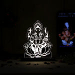 Lord Ganesha LED Acrylic Lamp – Ganpati Bappa Night Light for Home Temple, Spiritual Decor & Religious Gift | LoveCraftGifts™