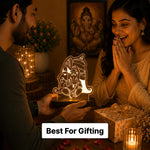 Shiv Parivar LED Acrylic Lamp – Lord Shiva & Ganesha Divine Night Light for Home Temple, Spiritual Decor & Religious Gift | LoveCraftGifts™