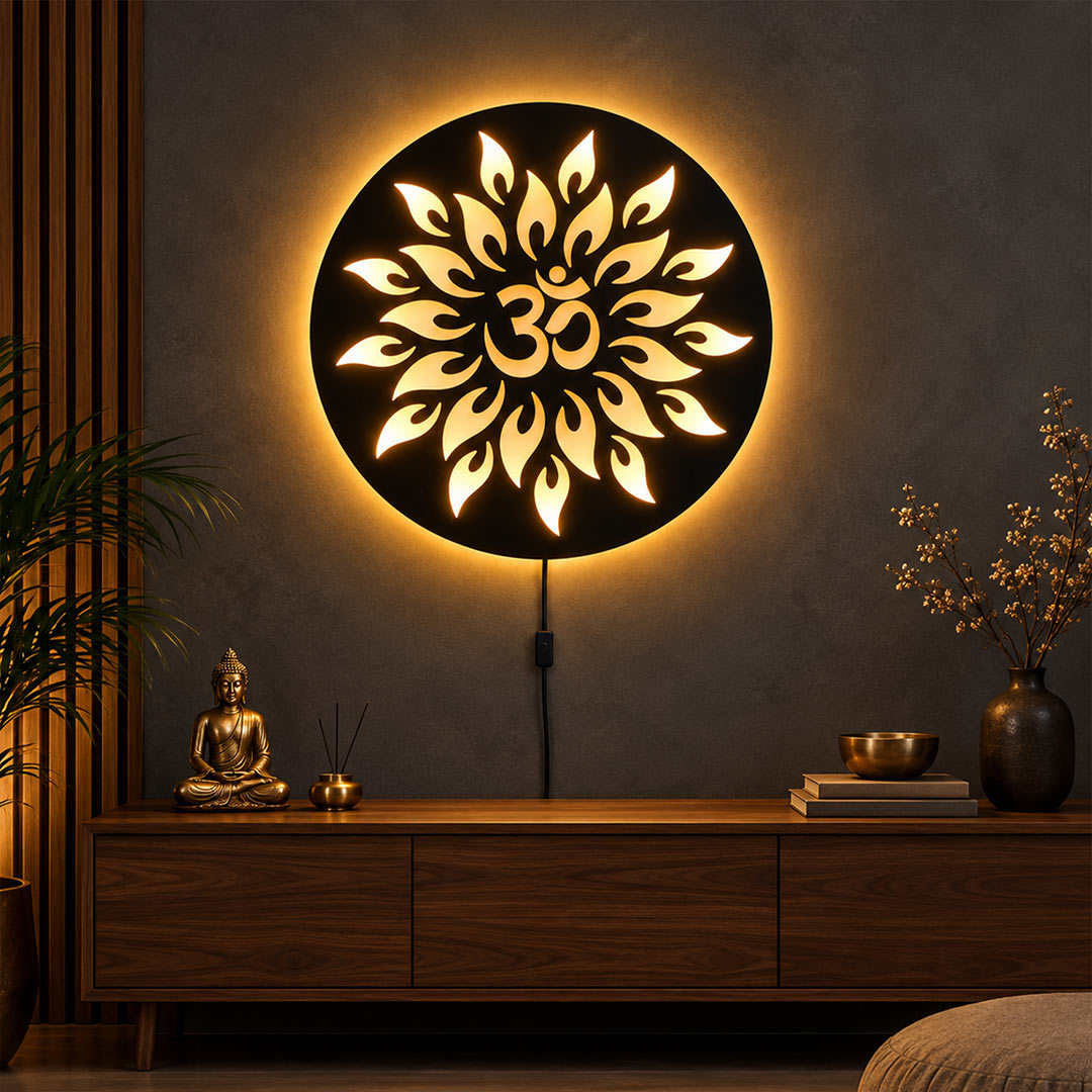 Spiritual Om LED Wall Décor 10x10″ | Love Craft Gifts™
