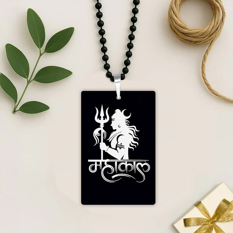 Mahakal Car Hanger with Lord Shiva Design | Spiritual Car Rear View Mirror Gift for Men, Bike Lovers & Mahadev Devotees - 3x2.5" | Love Craft Gifts™