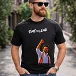 Time To Lead Vijay Leadership Graphic T-Shirt for Men & Women | Tamil Pride Political Streetwear Fan Tee - Black | Available in S, M, L, XL & XXL | Love Craft Gifts™