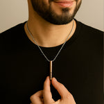 Custom Name Pendant Necklace – Personalized Vertical Bar Jewelry for Men & Women | Love Craft Gifts