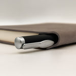 Personalized Black Pen & Brown Notebook Combo | Love Craft Gifts
