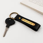 Personalized Leather Keychain with Name Plate | Love Craft Gifts