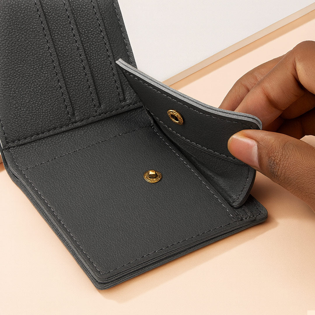 Personalized Leather Wallet with Name Plate | Love Craft Gifts