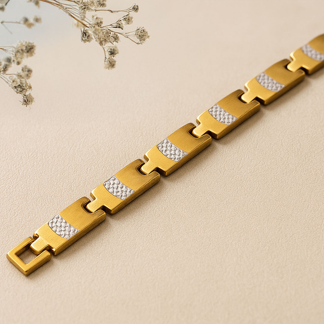 Dual-Tone Gold & Silver Personalized Bracelet | Love Craft Gifts
