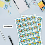 Personalized Superhero Kids Name Slips (2x3 Inch, 28 Stickers) – Custom Name & Photo School Labels | Love Craft Gifts