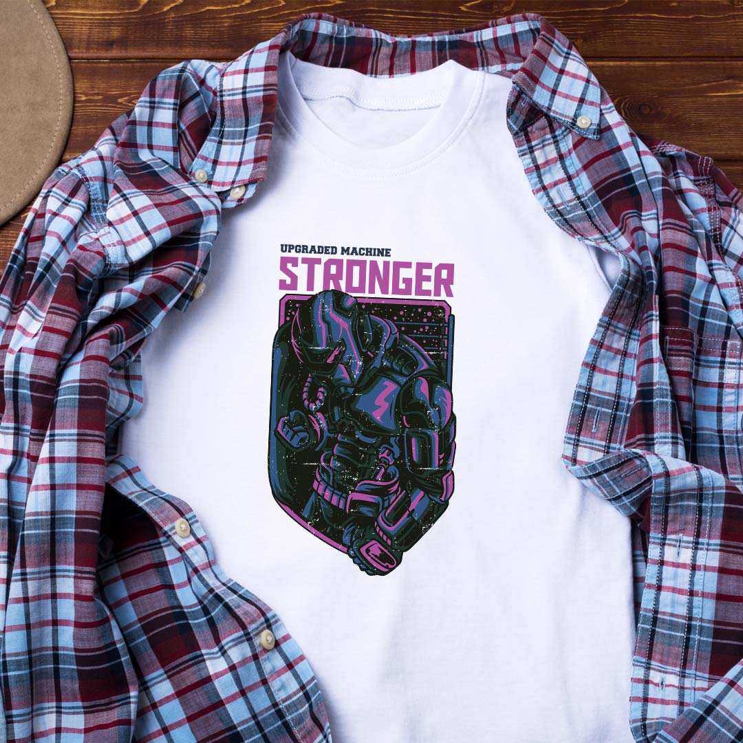 Upgraded machine Stronger Printed T-shirt | Love Craft Gifts