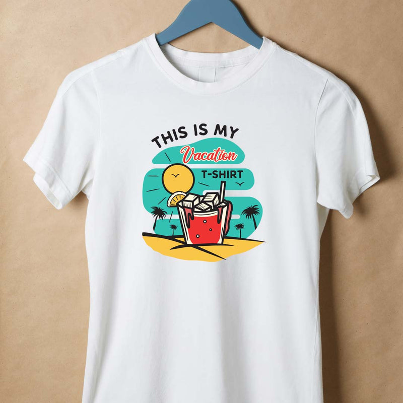 This is My Vacation Printed T-shirt | Love Craft Gifts