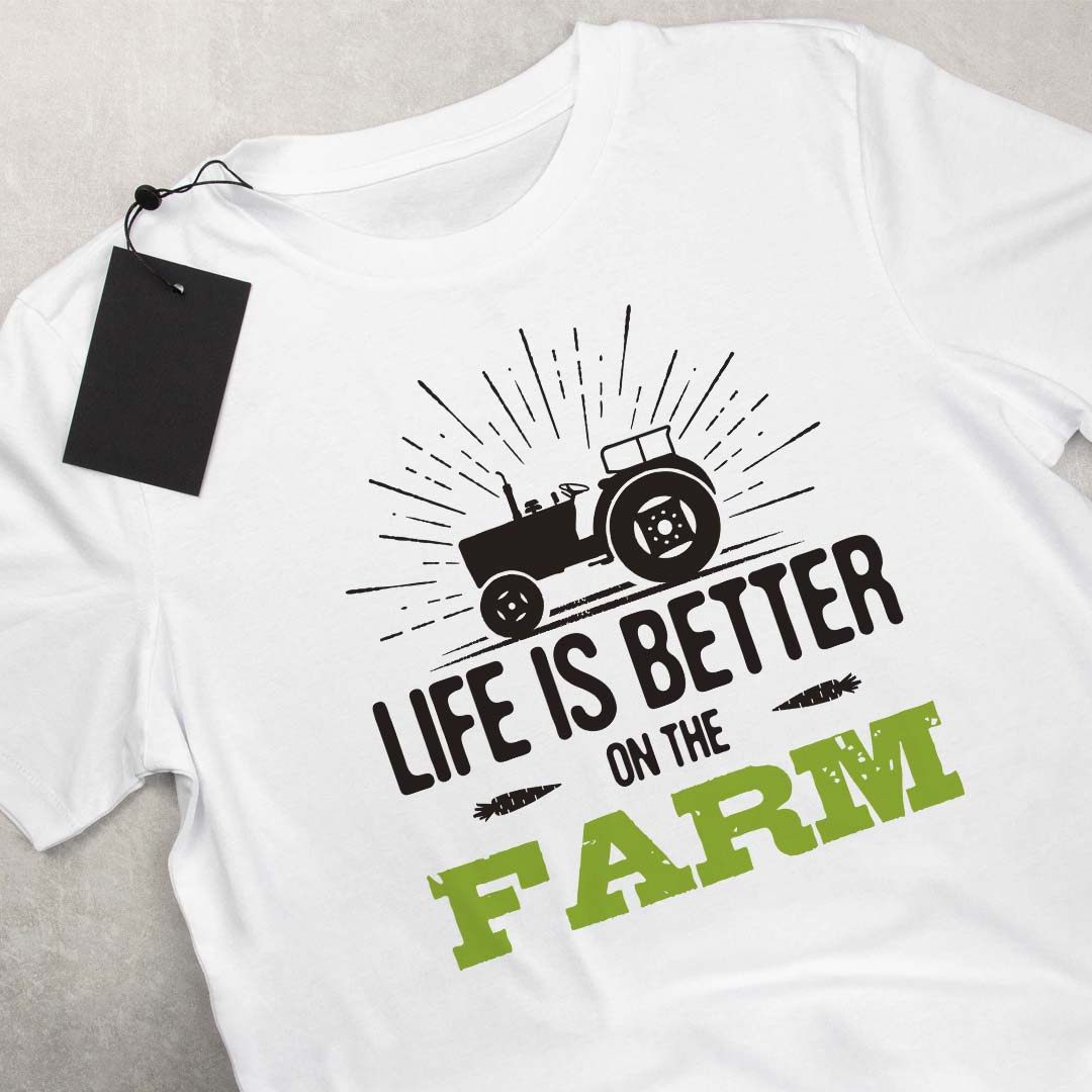 Life Is Better On The Farm Printed T-shirt | Love Craft Gifts