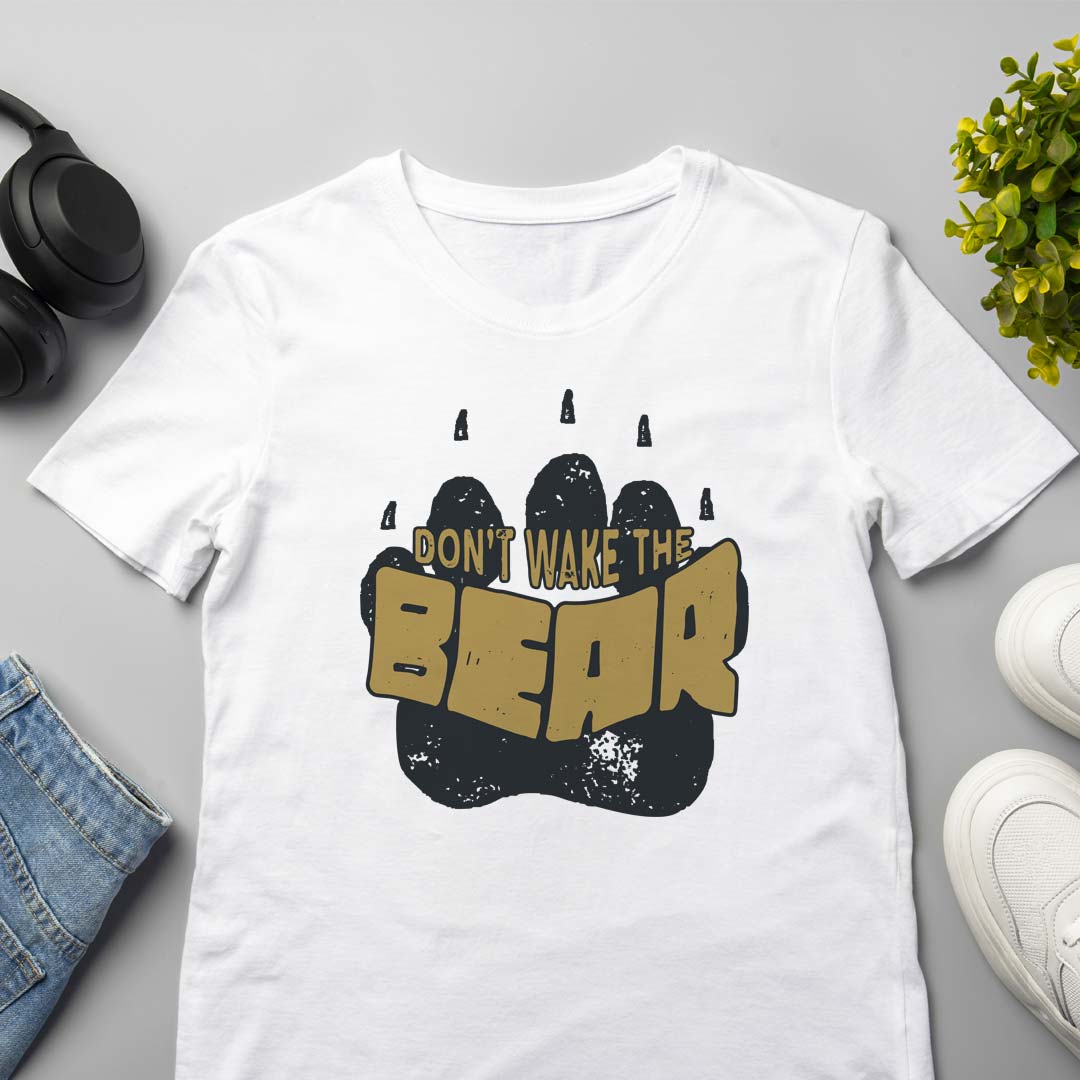 Don't Wake The Bear Printed T-shirt | Love Craft Gifts