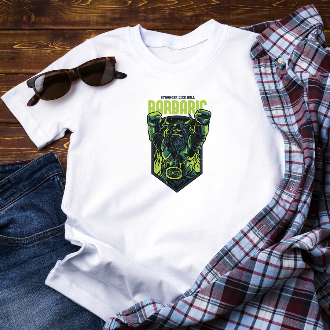 Stronger Like Hell Barbaric Printed T-shirt | Love Craft Gifts