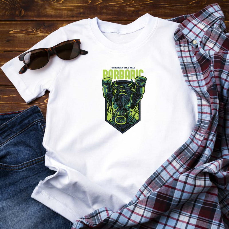 Stronger Like Hell Barbaric Printed T-shirt | Love Craft Gifts